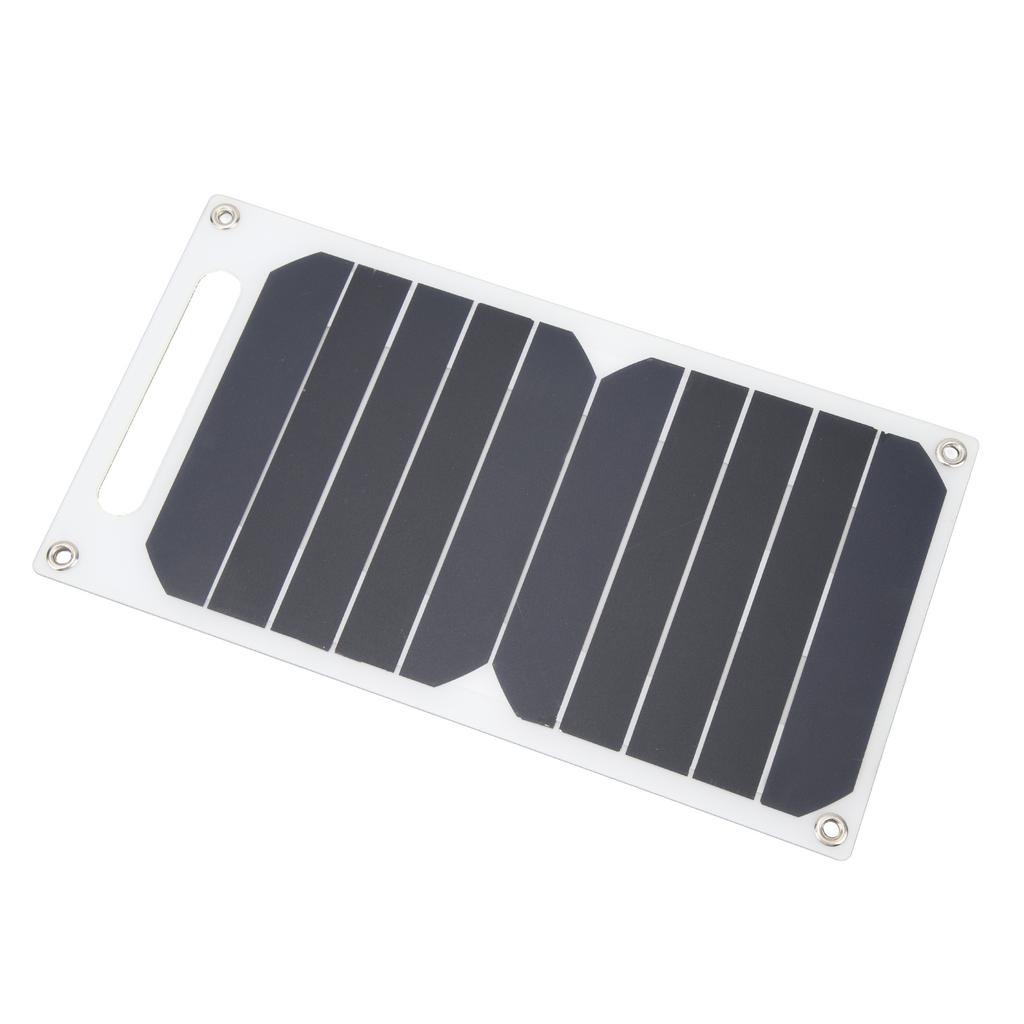 Solar Panel 10W Monocrystalline Silicon IP65 Waterproof Slim Portable Solar Panel Charger with Carabiner Suction Cup