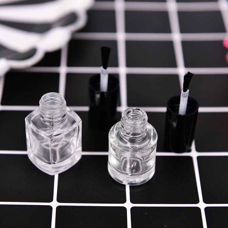 1 шт. 5 мл прозрачный флакон с крышкой кисточкой пустой стеклянный флакон для лака для ногтей пустые косметические квадратные стеклянные флаконы для масла для ногтей контейнеры