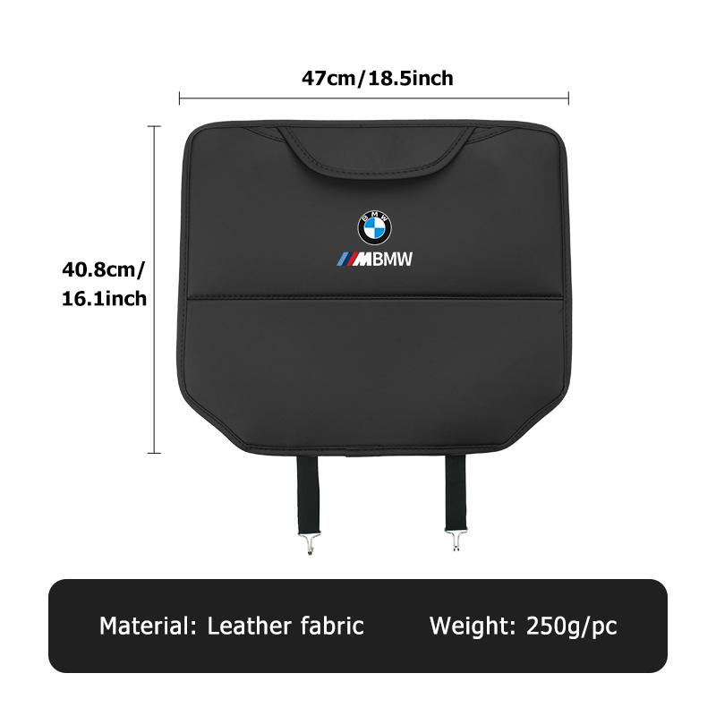 For BMW Car Seat Backrest Protection Anti-kick Pad Seat Back Organizer Storage Bag Auto Accessories E90 E60 E46 E39 F30 F10 E87 HRC7