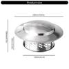 Practical Round Stainless Steel Chimney Rain Hat Convenient for Home Use and Maintenance Easy Installion Designs