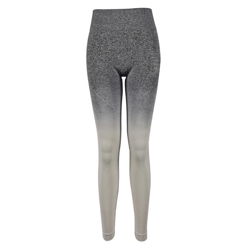 In-stock sports pants for women, high-waist hip-lifting seamless yoga pants, tight fitness running gradient quick-dry sports pants