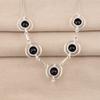 Black Onyx Gemstone Silver Necklace, 925 Sterling Silver Handmade Silver Necklace, Women Wedding Necklace, RN-2-19