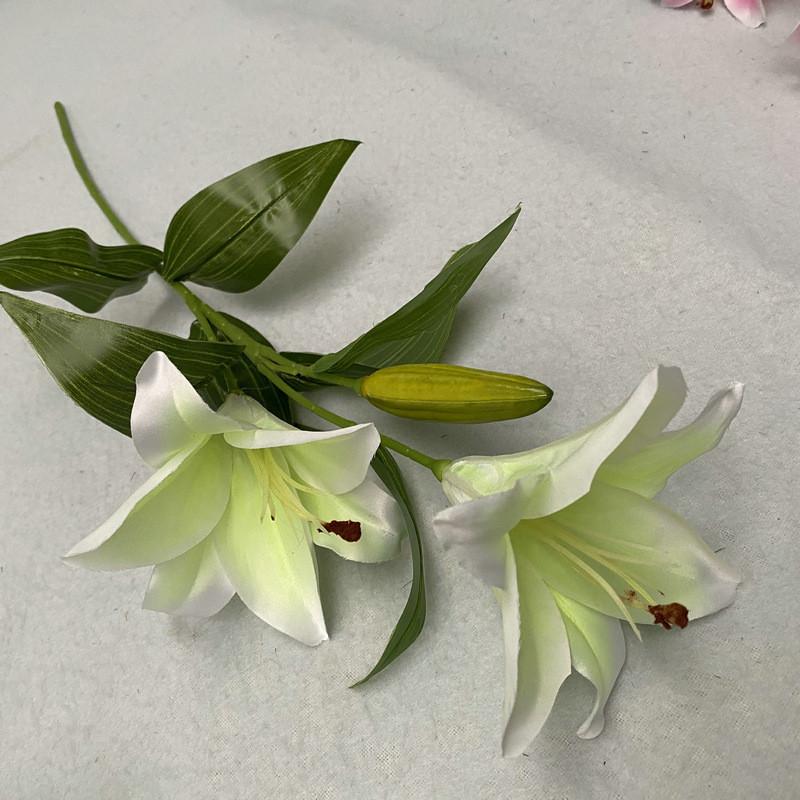 Реалистичные 3D Тканевые Лилии Искусственные Цветы Для Домашнего Декора Свадебное Центральное Украшение Цветочная Композиция