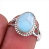 Natural Republic Larimar Gemstone 925 Solid Silver Jewelry Ring Size 6.5 A8v53