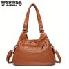 Women's Luxury PU Leather Handbag With Multiple Pockets, Designer Casual Shoulder Bag, Crossbody Style, Versatile For Daily Use