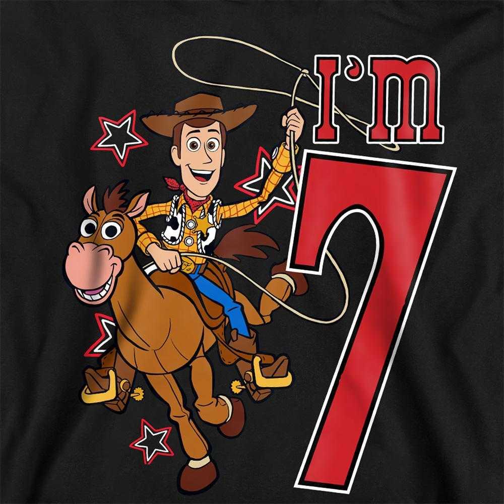 Toy Story Childrens/Kids I'm 7 Woody Birthday Pullover Hoodie