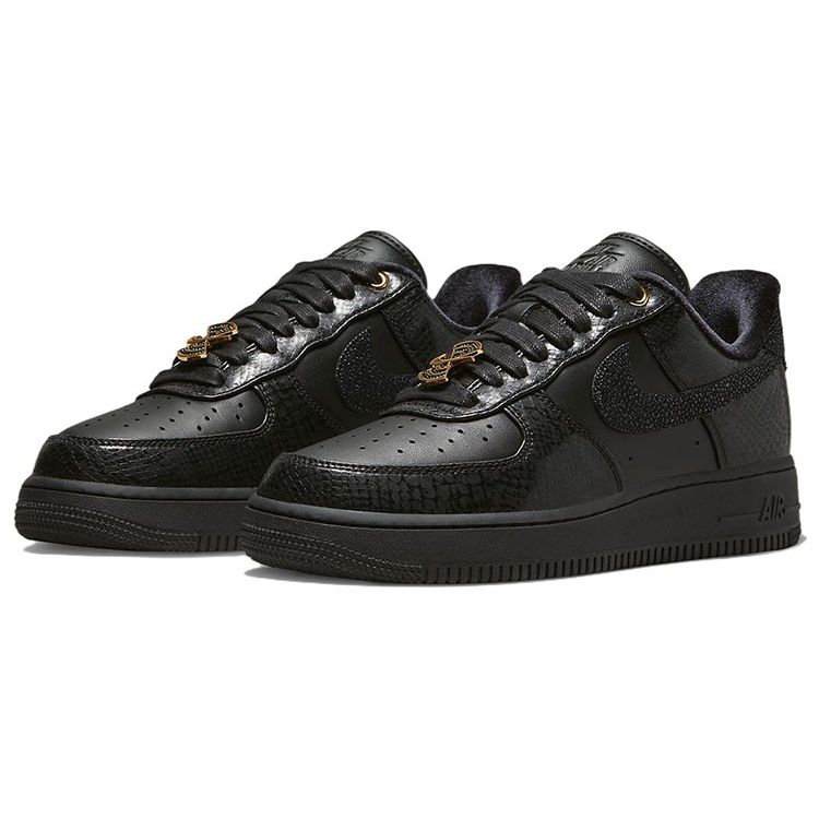 Nike Женские кроссовки Air Force 1 07 LX Anniversary Edition черный металлик-золото DX6035-001