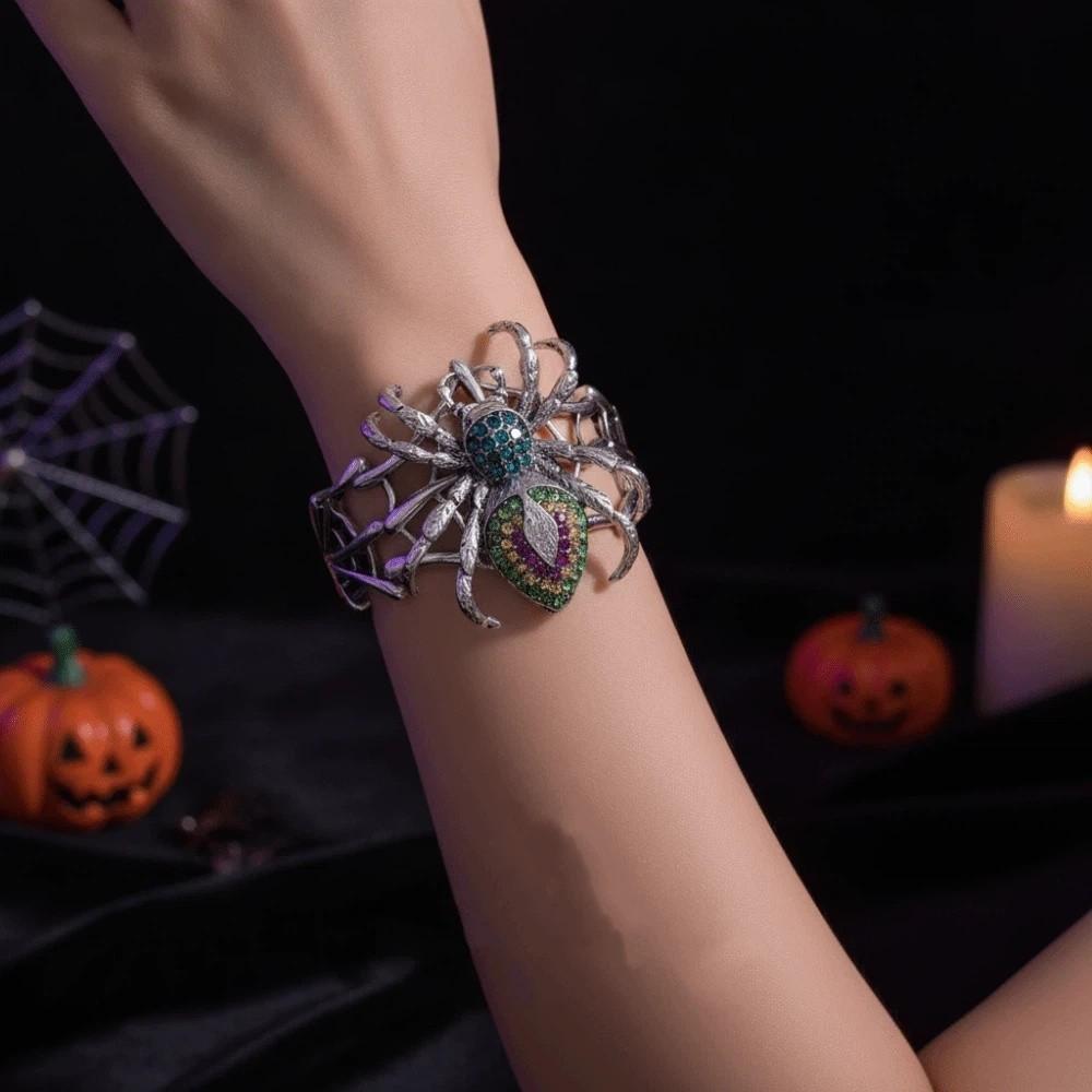 Vintage Halloween Jewelry Dark Punk Spider Stretch Bracelets Spider Bracelet Party Accessories