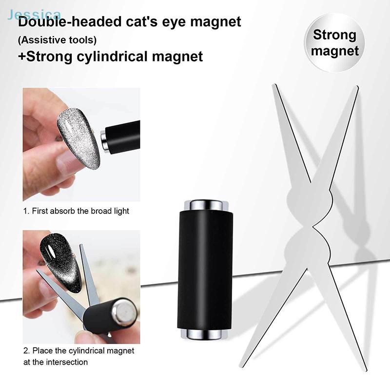 Двухголовочный Большой Магнитный Вспомогательный Инструмент в Форме Y Французский Маникюр Магнитный Стержень «Кошачий Глаз» Комбинация DIY V-образный Маникюр