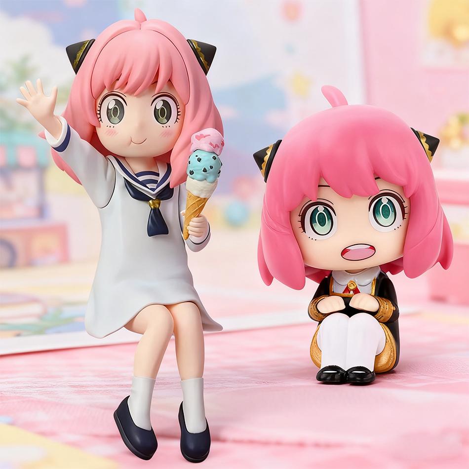 NEW Spy Family Figure Anya Forger Anime Figures Cute Spy FamilyPVC Statue Figurine Collection Model Desk Decoration Toys Gifts