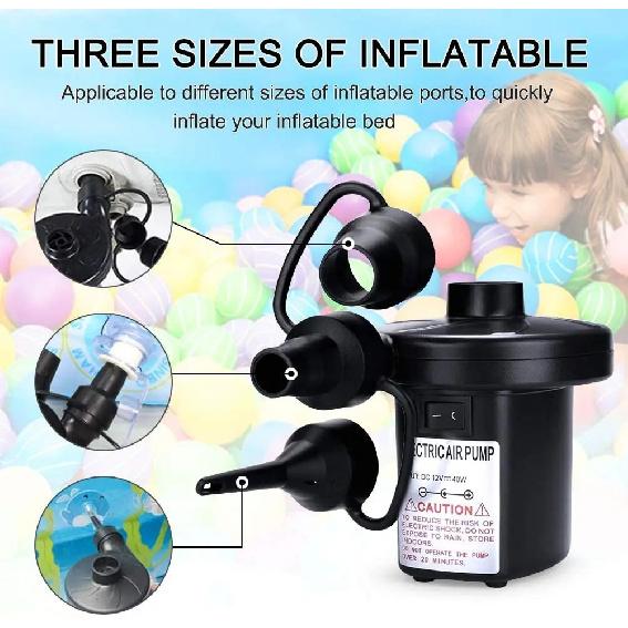 Mini Inflatable Pump Electric Air Cushion Camping Pump Portable Rapid Filling Mattress Swimming Pool Air Filling Blower Injector