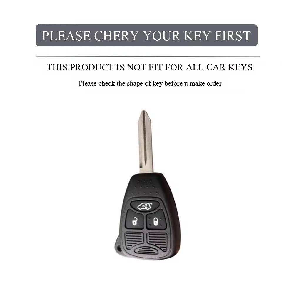 Zinc Alloy Leather Car Key Case for Jeep 300C Avenger Sebring Chrysler 200 Aspen Dodge Charger Commander Grand Cherokee Liberty AMO1