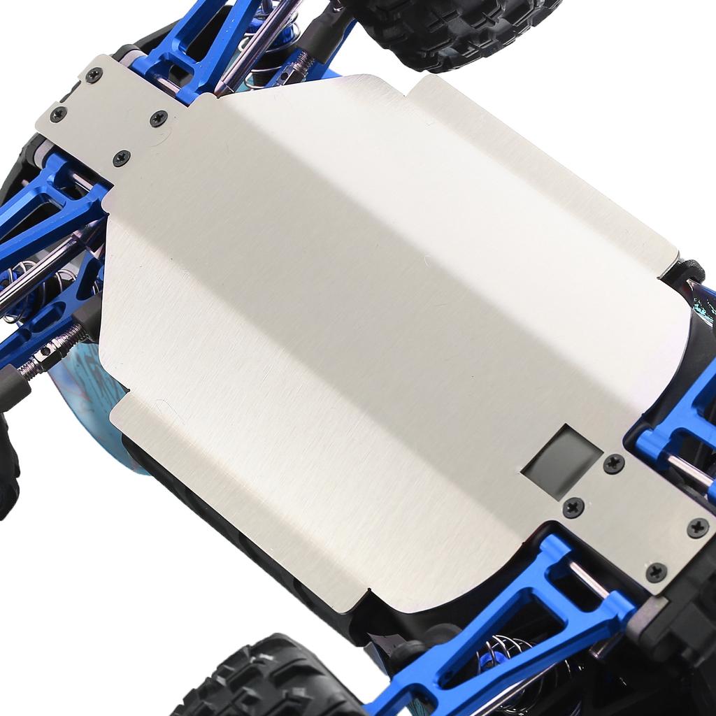 Stainless Steel Skid Plate Chassis Armor Gearbox Protector for MJX 16207 16208 16209 16210 H16 1/16
