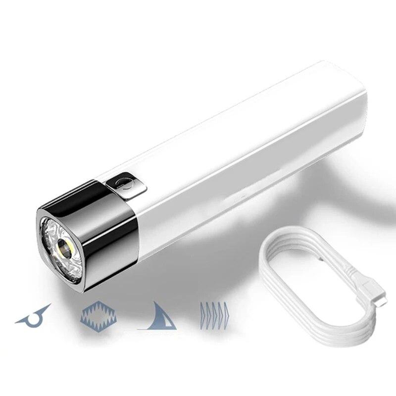 Портативный ультра яркий G3 тактический светодиодный фонарик 2 в 1, мини-наружное освещение, внешний аккумулятор, фонарик с зарядкой через USB, Ca