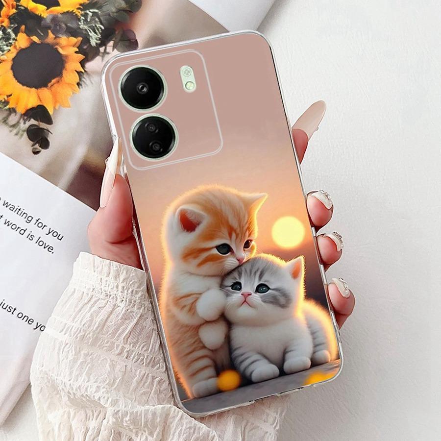 Для Xiaomi Poco C65 C 55 C 65 PocoM6 Pro 4G Чехол для телефона Милые Девушки Мультяшные Чехол Силиконовый Мягкий Прозрачный Бампер Оболочки 2025