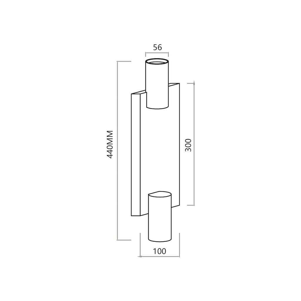 Kinkiet Genesis 2 Gu10 Czarny Alu Milagro Ml0380