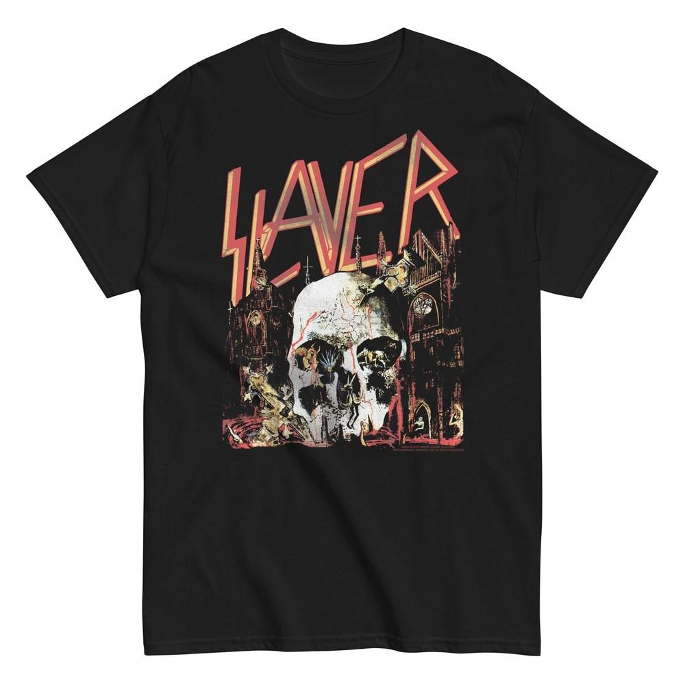 Slayer South Skull Официально лицензированная мужская футболка Черная унисекс футболка