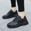 Fashion Black Running Shoes Leather Waterproof Athletic Sneakers Wear Resistant Women Walking Sport Shoes Comfortable Shoes