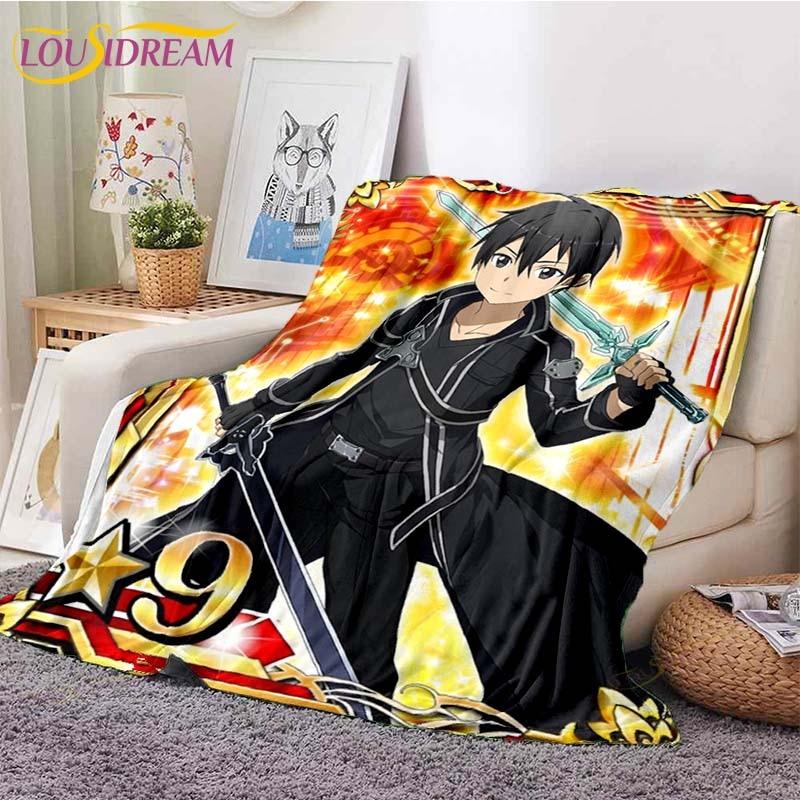 Одеяло Asuna Sword Art Online, одеяло для дивана-кровати, супер мягкое теплое одеяло, флисовое одеяло