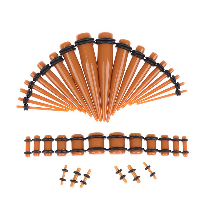 36Pcs Ear Gauge Taper And Plug Stretching Kit Ear Flesh Tunnel Expansion 14G-00G