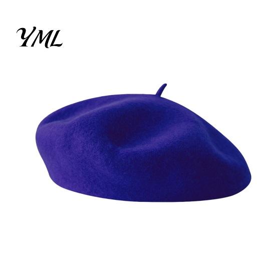 Solid Color Wool Hat Women French Beret Hat, Blend Artist Retro Style Painter Cap Cap, Cozy for Autumn Winter Vintage