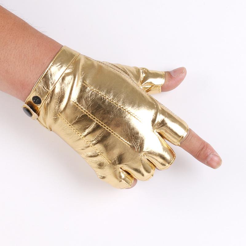 Новый Мужской Тонкий Уличный Танец Сценическое Выступление Индивидуальность ПУ Кожа Сексуальные Митенки Мужской Ночной Клуб Панк Хип-Хоп Мода