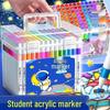 Смываемый Штабелируемый Акриловый Маркер для Искусства в Начальной Школе - Не Растекающийся, Быстросохнущий Цветной Маркер