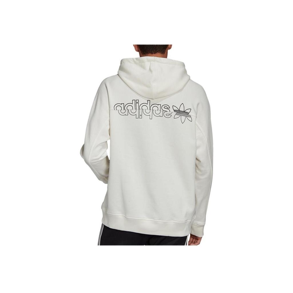 adidas Originals Trefoil Fs Oth Толстовка с капюшоном Повседневный пуловер Мужские топы Белый FM2226