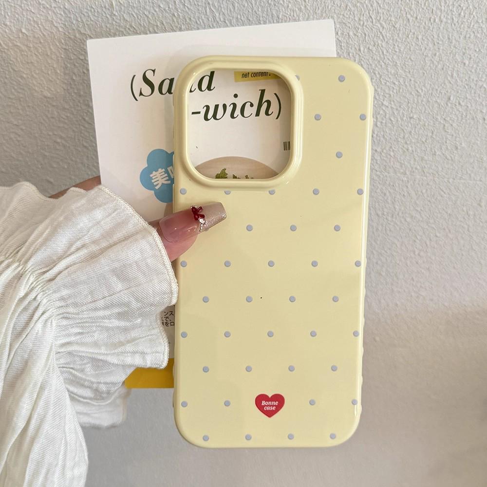 INS Чехол для мобильного телефона в горошек, маленький, свежий, для IPhone 17 16 15 14 13 Pro Max, Ультратонкий, Ударопрочный чехол для IPhone 17 Pro