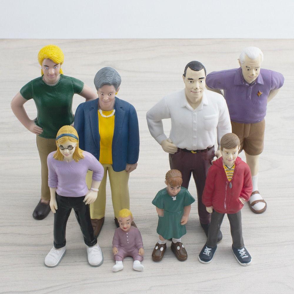 Realistic Detailed Miniature People Model Pretend Play People Action Figure Collectible