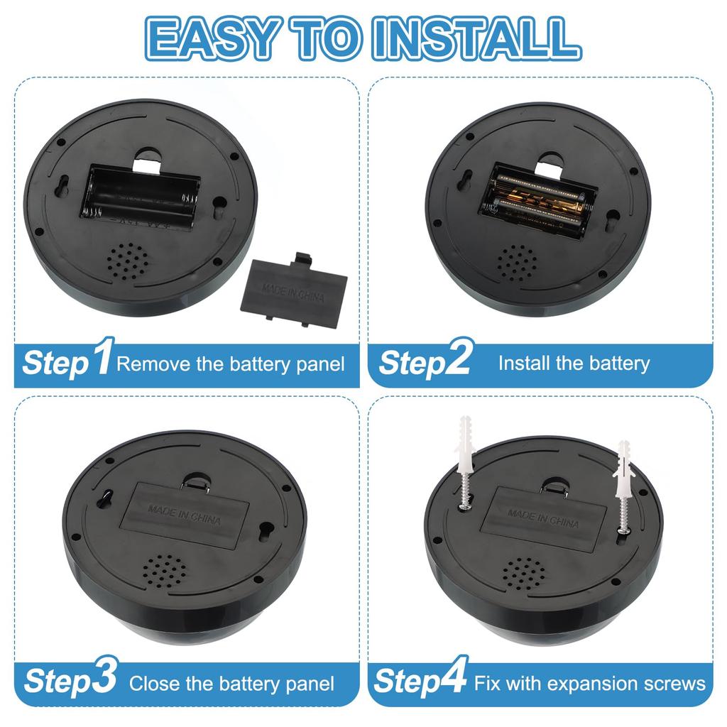 PATIKIL 4 шт. Поддельная камера безопасности Муляж купольной камеры с мигающим красным светодиодом для дома и бизнеса в помещении и на улице Белые огни/Винты/Крышка