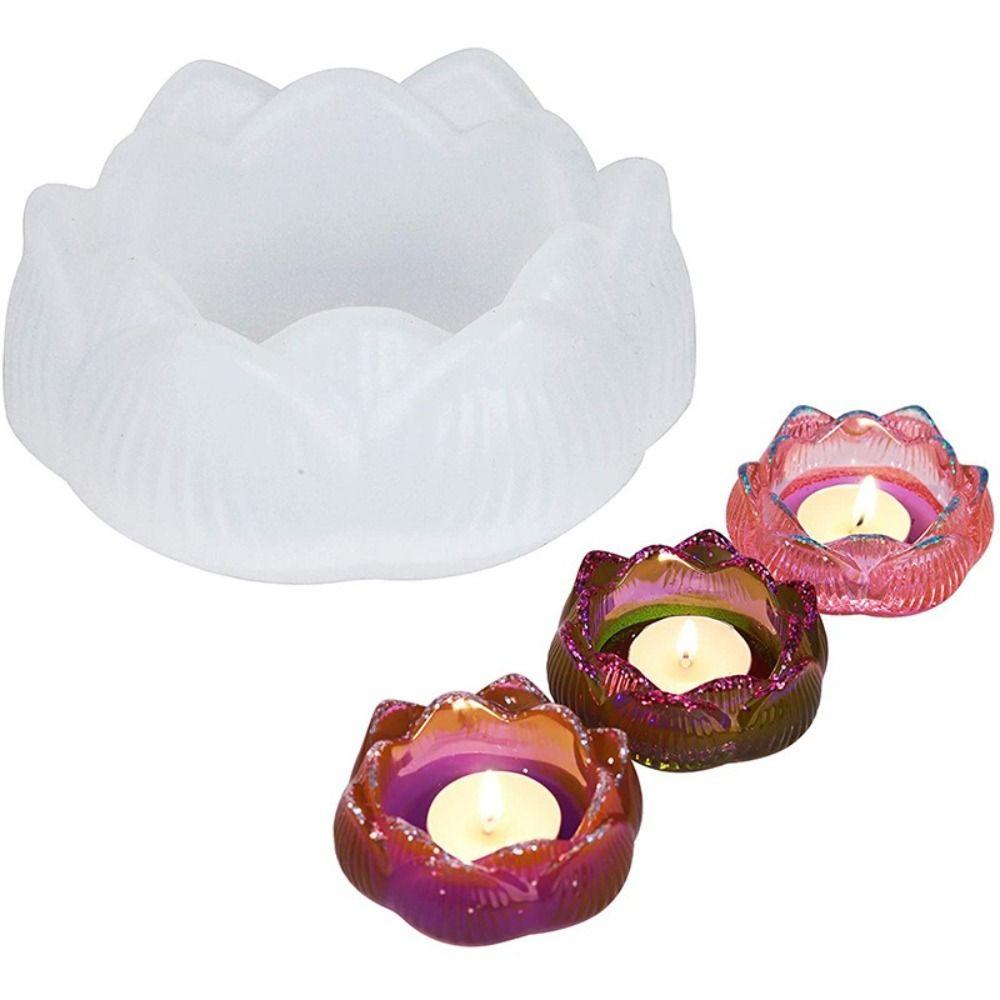 DIY Lotus Flower Silicone Mold 3D Design Jewelry Box Mold Aromatherapy Candle Making
