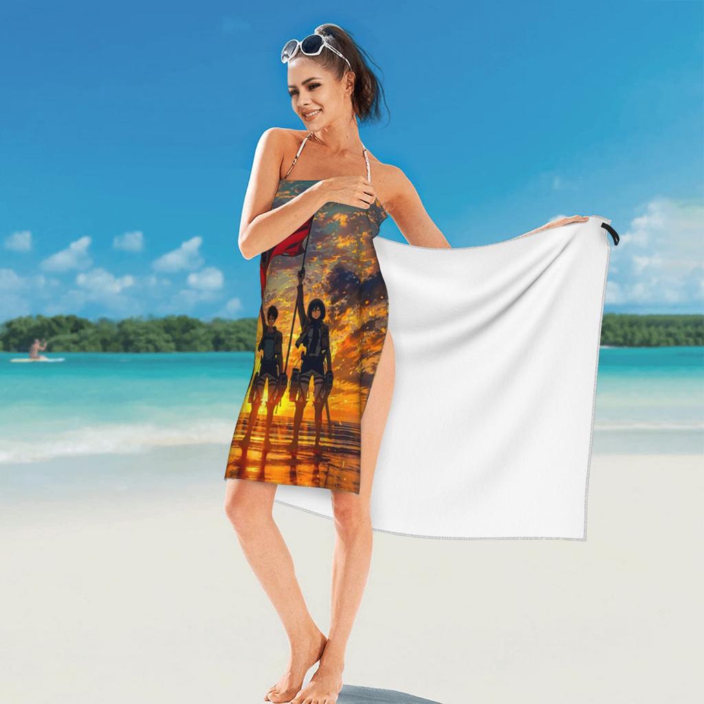 Attack On Titan Zeke Yeager Beach Towel Soft Microfiber Quick Dry Absorbent Quick Towels For Pool