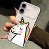Rainbow Unicorn Frosted Ultra-Thin Instantly Transform 17 Series Phone Case For iPhone17 16 15 14 13ProMax INS Transparent Cover