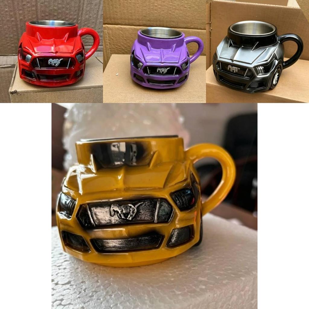 Wild Horse Resin Coffee Cup With Stainless Steel Interior For Home Tea Table And Gift Use