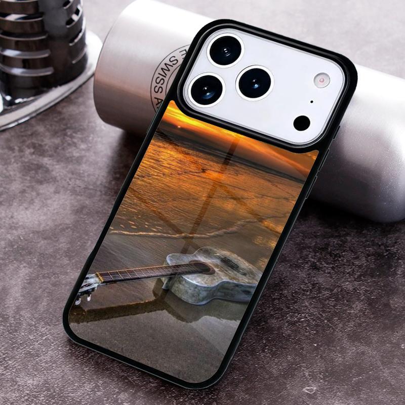 Rustic-Sepia-Guitar Phone Case For iPhone 17,16e,15,14,13,12,11,Mini,Pro,MAX soft Silicone Cover