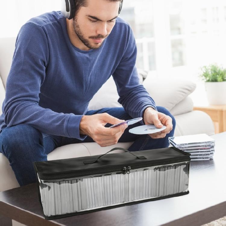 Многоцелевой Альбом для CD Органайзер Кейс Большая Вместимость Прозрачное Окошко Защитные Чехлы-Конверты для Хранения 50 Дисков Путешествия