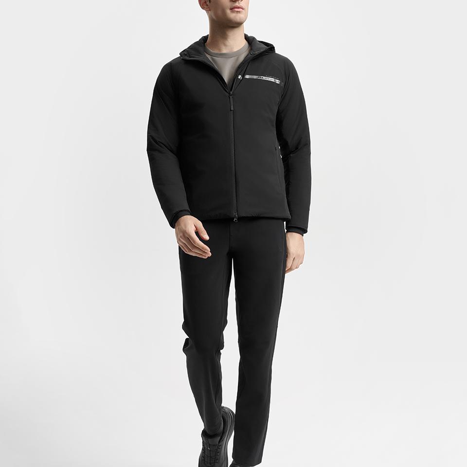Fila Fitness Warm Comfortable Skin-Friendly Soft Cotton Jacket Men Jacket Deep-Black A11M511901F-BK