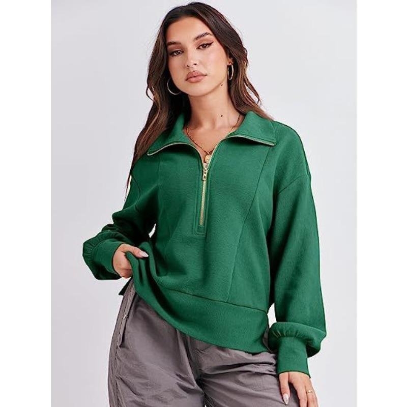 Осенне-зимняя женская свободная толстовка с длинным рукавом и застежкой-молнией