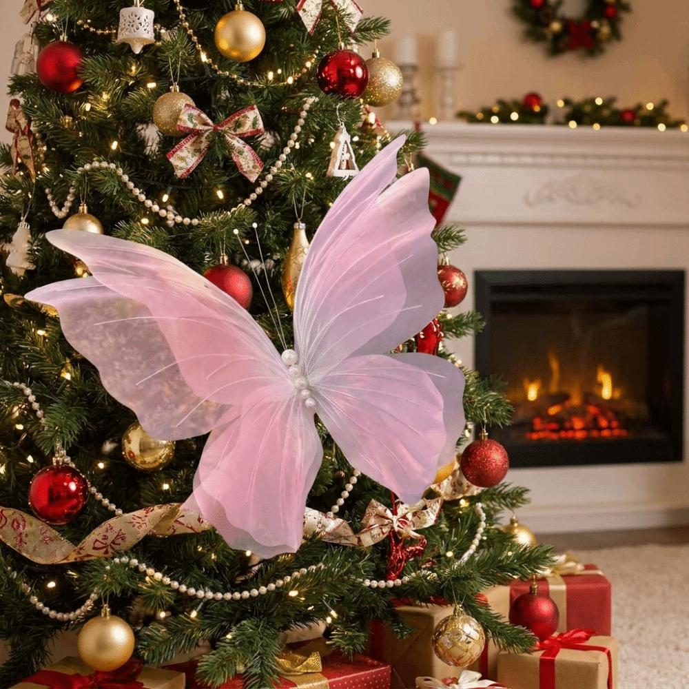 Large Christmas Tree Butterfly Decoration Artificial Butterfly Pendant Festival Decoration