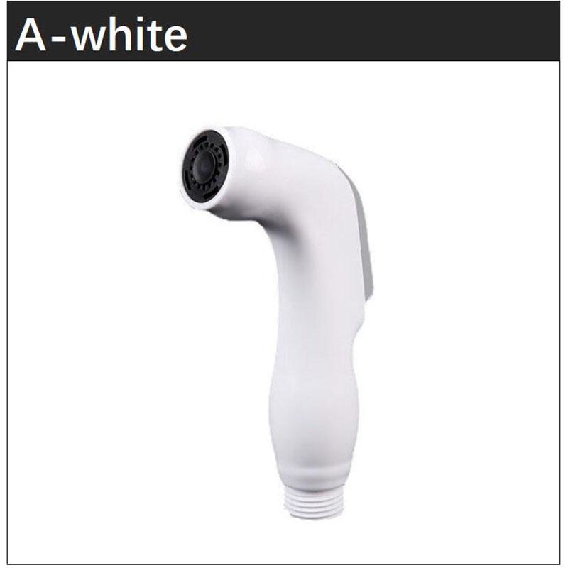 Protable ABS Plastic Toilet Sprayer Nozzle Shower Head White Black Hand Bathroom WC Bidet Faucet Spray Self Cleaning Pet Wash