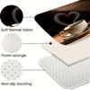 1Pcs Coffee Print Anti-Slip Rugs Kitchen Mat Soft Thickened Kitchen Floor Mat Waterproof Vintage Absorbent Non-slip Oil-proof Floor Mat Runner Rug