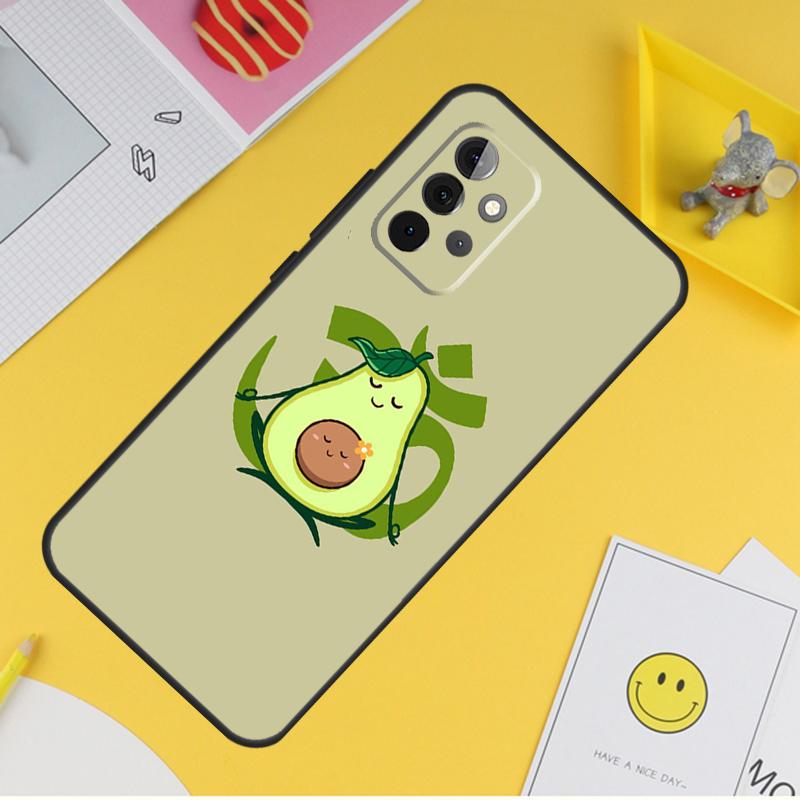 Avocado Yoga Funny Pattern Phone Case For Samsung Galaxy A53 A33 A13 A12 A32 A52 A14 A34 A54 A15 A25 A35 A55 A71 A51