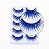 With Three Diamonds Blue Eyelashes Makeup Scene False Eyelashes Beautiful Stage Eyelashes  Women