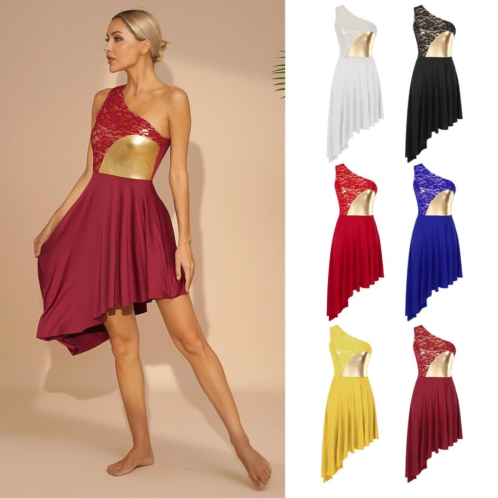 Женское платье с металлическими цветными блоками, танцевальное платье для поклонения, литургический лирический танцевальный костюм