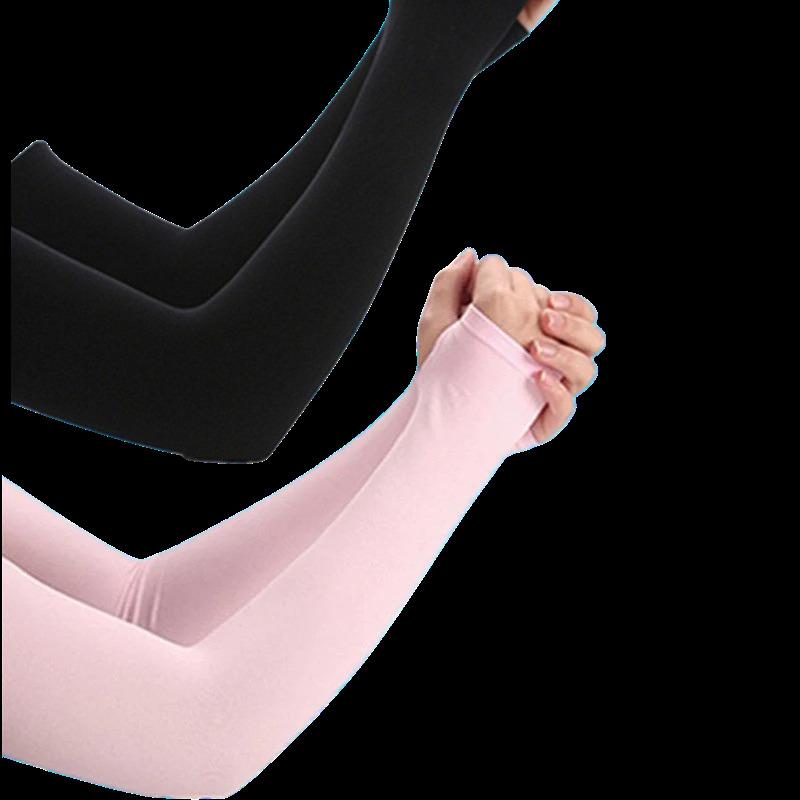 Ice Silk Arm Sleeves Summer Sun Protection UV Blocking Breathable Elastic Thumb Hole for Men Women Outdoor Cycling Driving