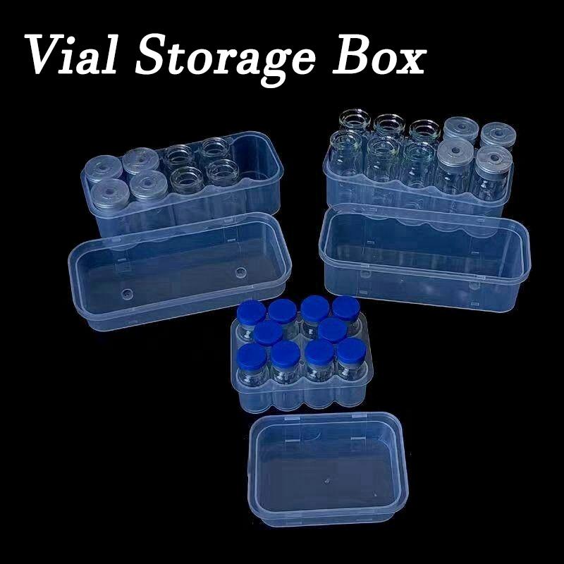 3mL Peptide Vial Case Plastic Microtube Storage Box Stackable Clear Freezer Tube Box Refrigerator Organizer Diabetic Supplies