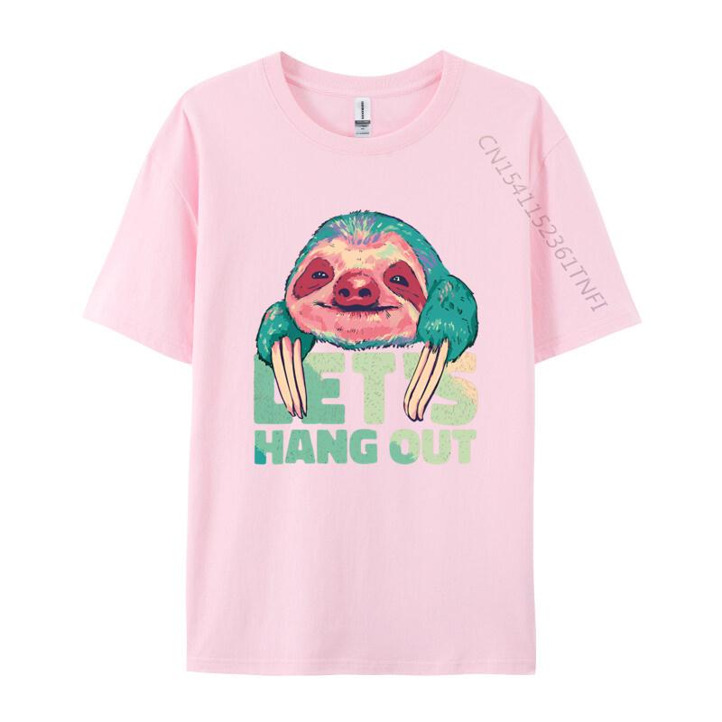 Sloth Face Claws Sleeping Lounging Tshirt Unisex Cotton Tshirts Classic Casual Tee Slim Fit Shirts Unisex Graphic