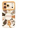 Котёнок подходит для чехла для мобильного телефона iPhone17 Apple 14 милый питомец 16promax мягкий 15 ремешок литературный чехол 13