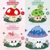 Mushroom Building Blocks Set With Abs Plastic For Kids Diy Creative Play Gift